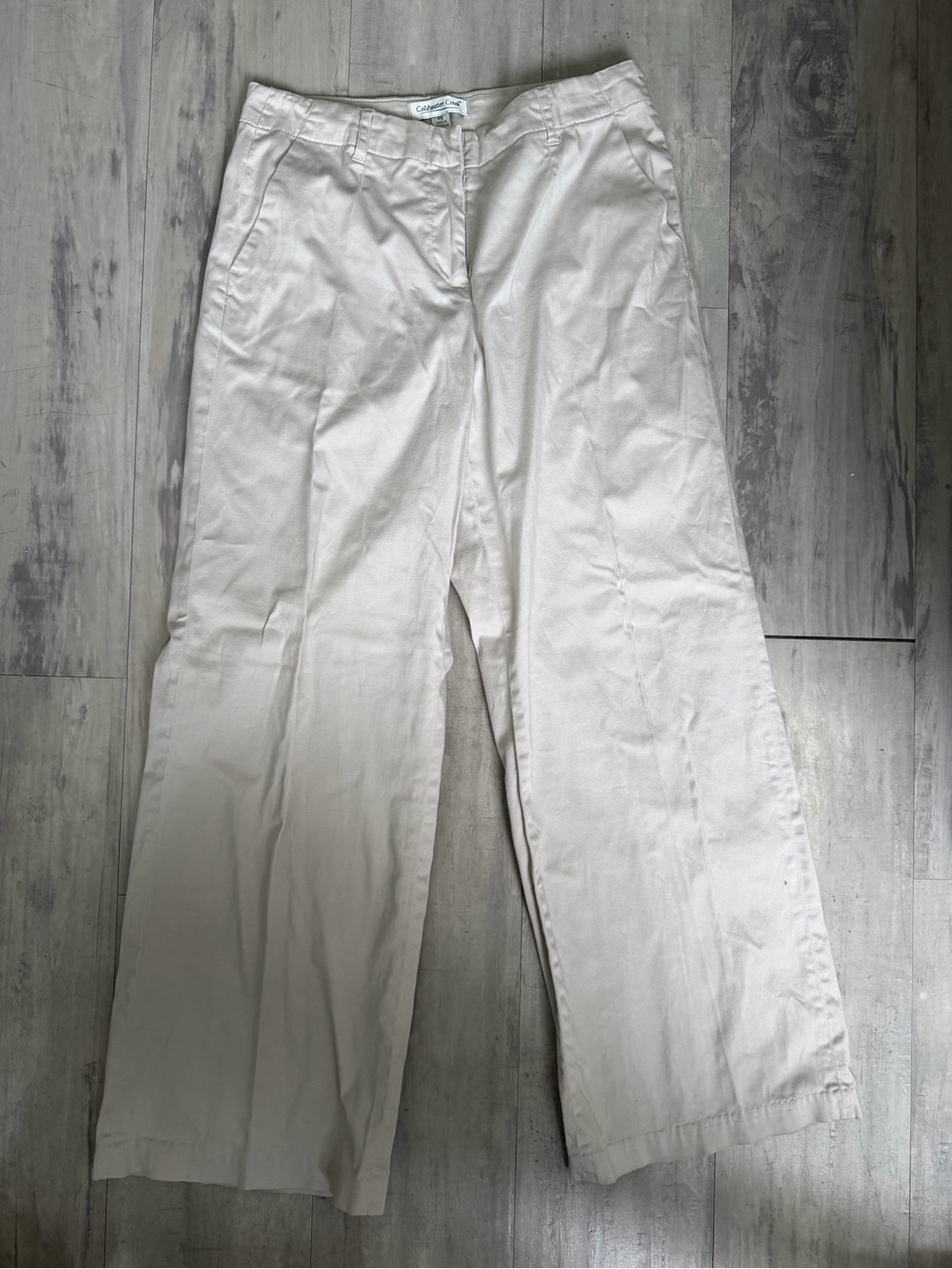 Coldwater Creek Cream Wide-Leg Jeans